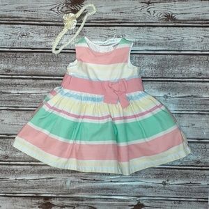 Infant girls pastel stripe sun dress